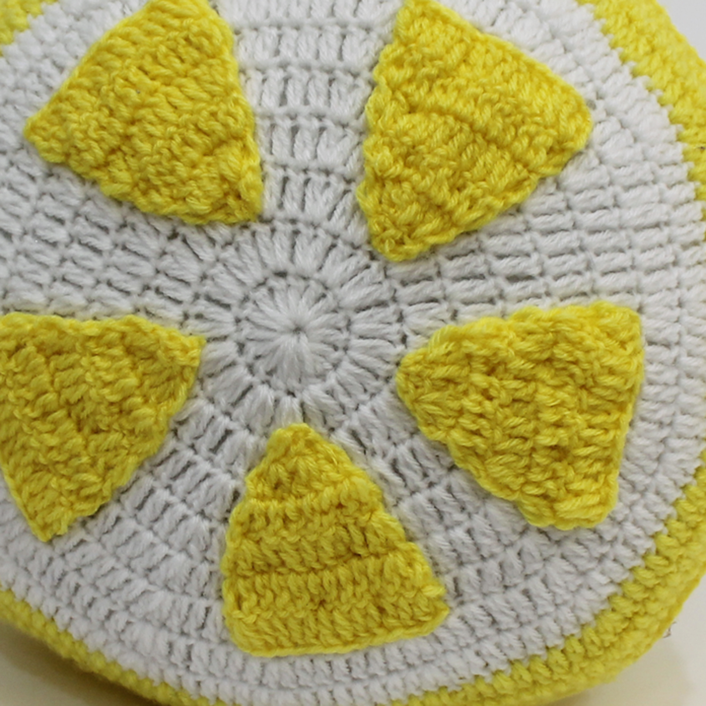Lemon Filled Cuddle Cushion For Infants Room - Yellow