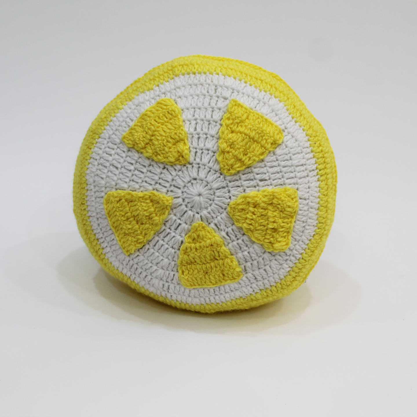 Lemon Filled Cuddle Cushion For Infants Room - Yellow
