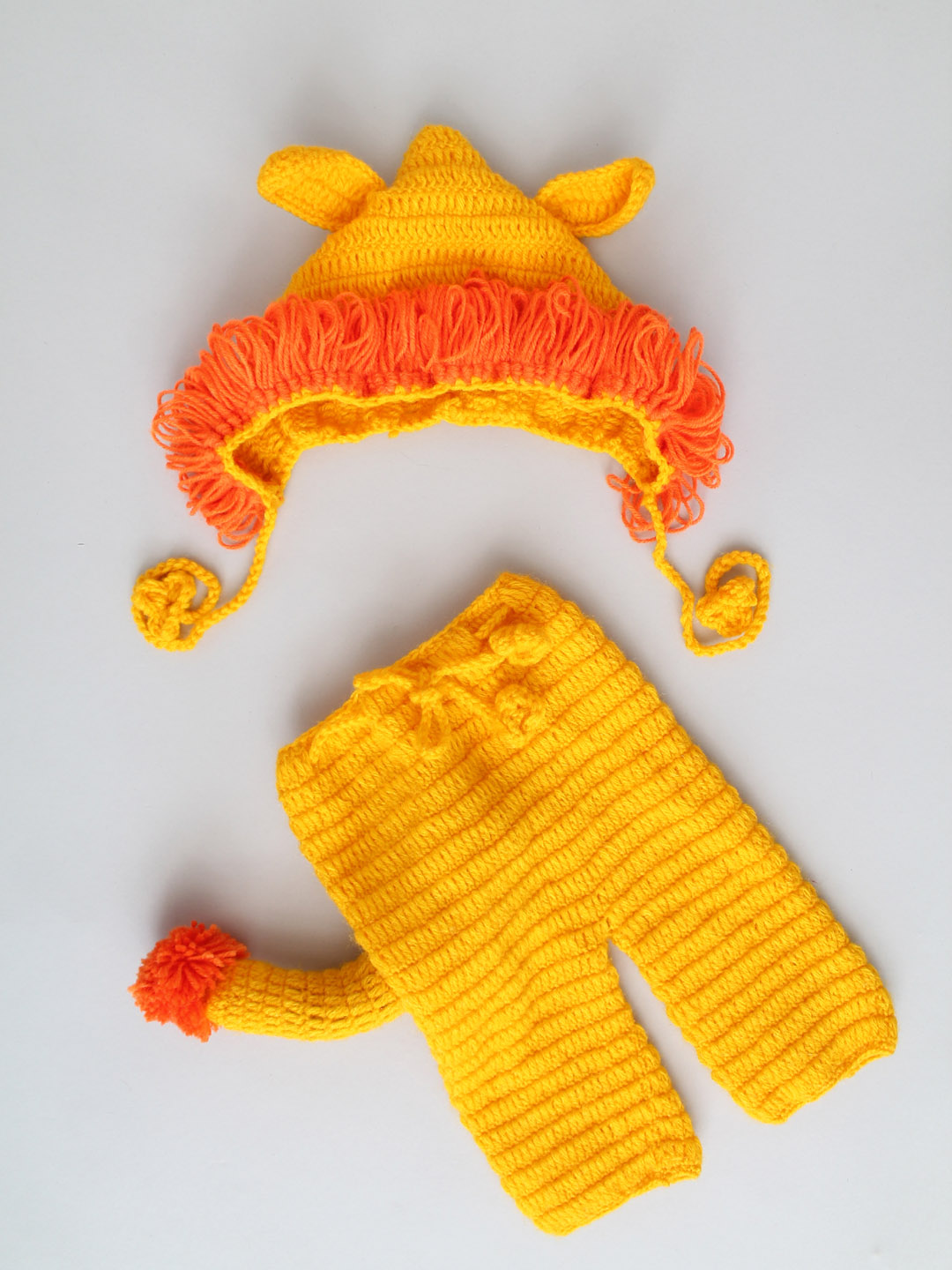 Lion Outfit Photography Prop for Newborn - Yellow Jungle Props