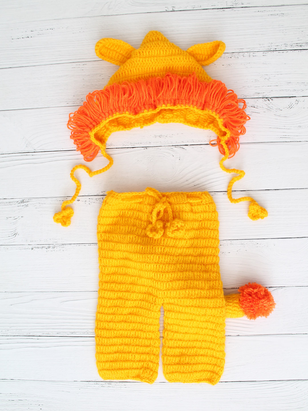 Lion Outfit Photography Prop for Newborn - Yellow Jungle Props