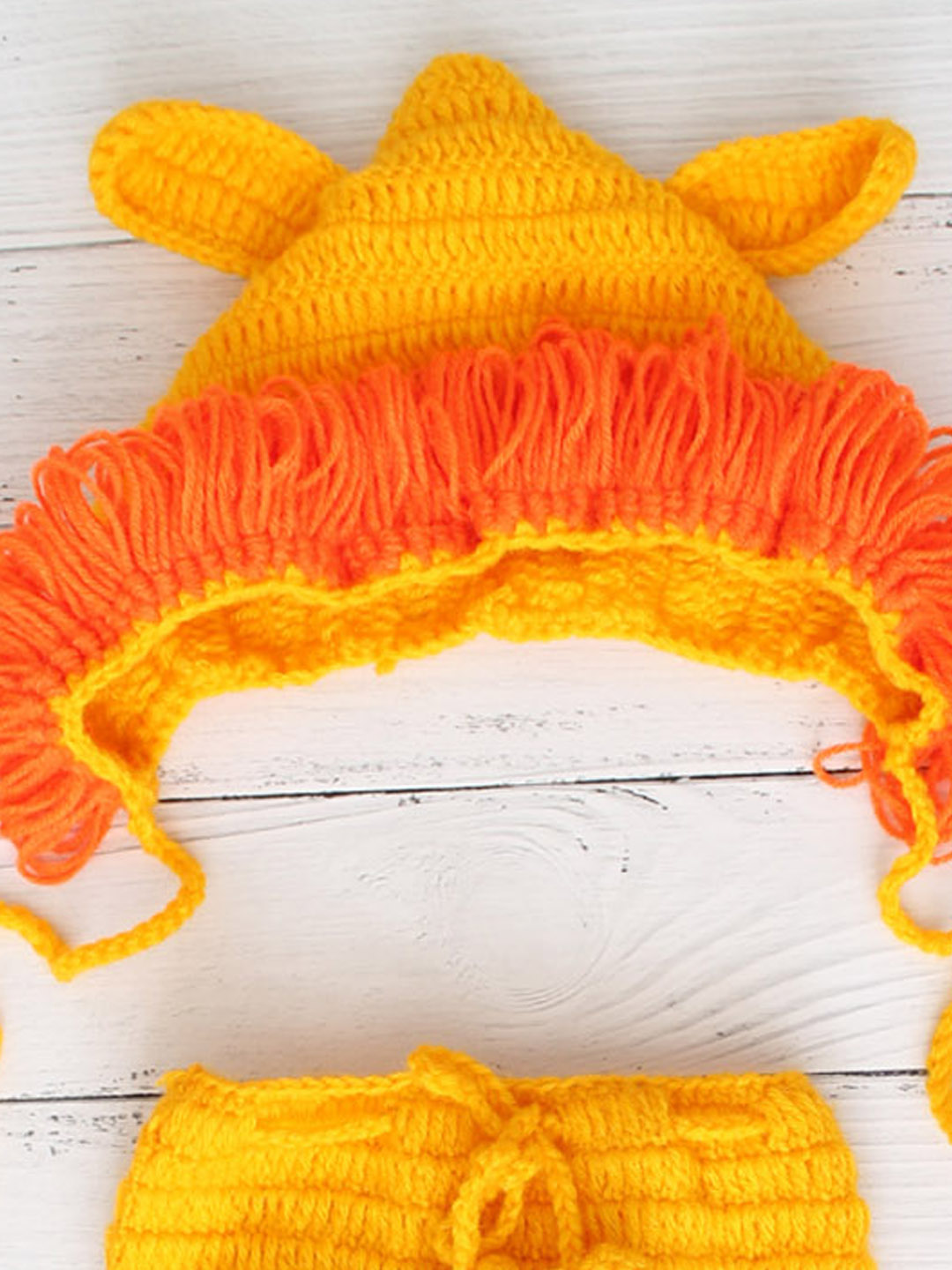 Lion Outfit Photography Prop for Newborn - Yellow Jungle Props