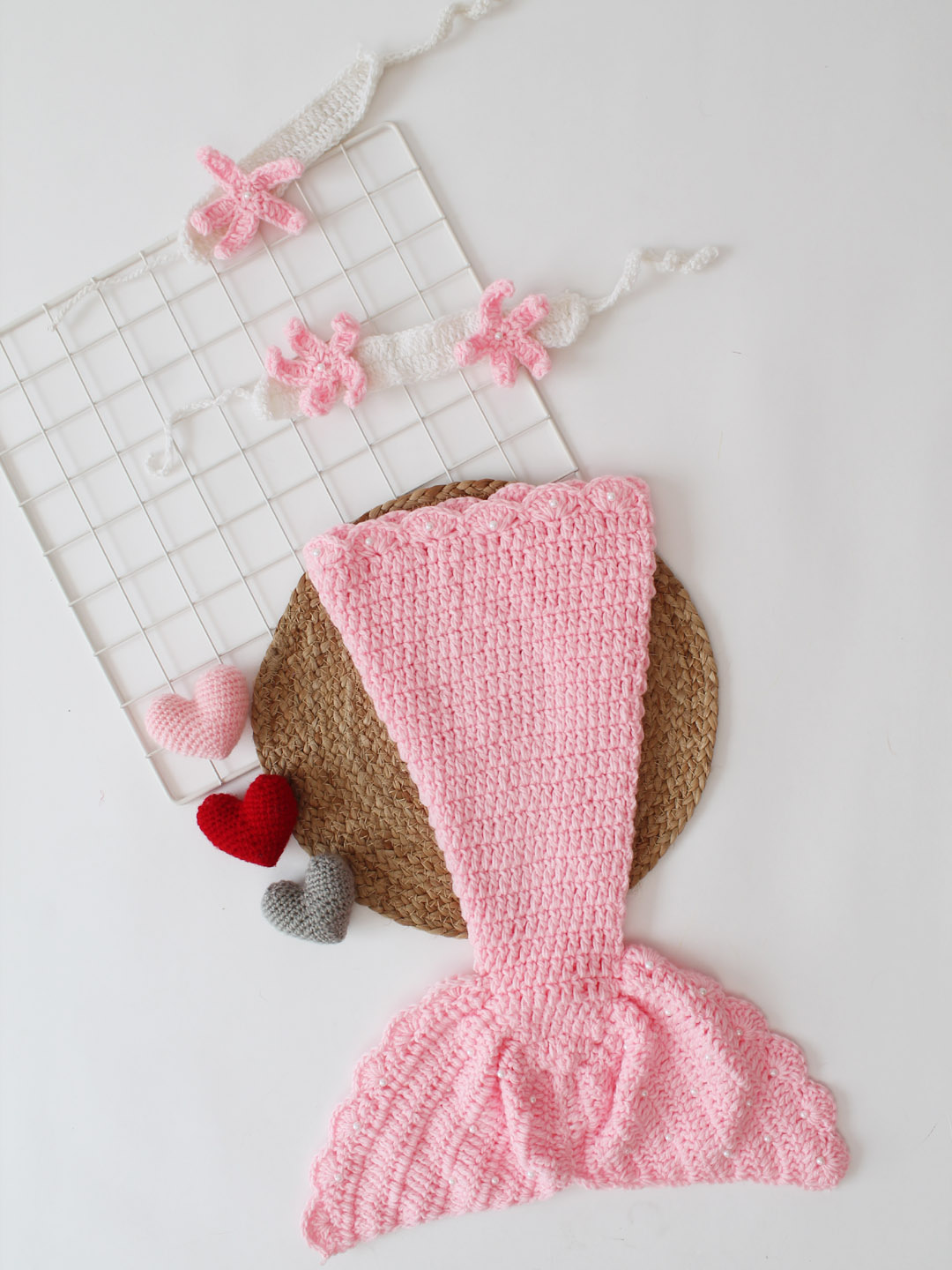 Mermaid Photoshoot Prop - Pink Customized Photo Props