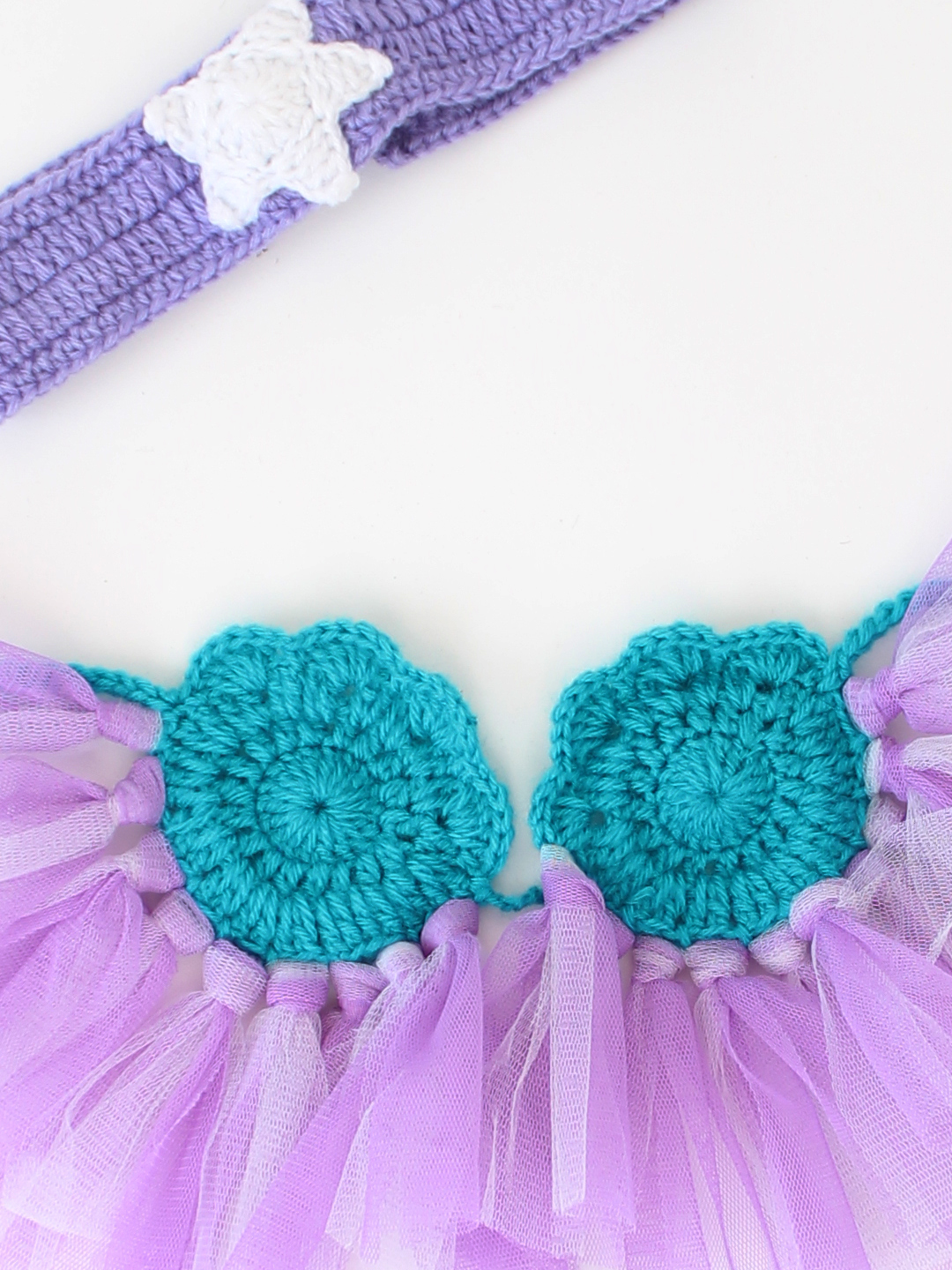 Mermaid Tail Photo Prop Costume Set - Green Newborn Props