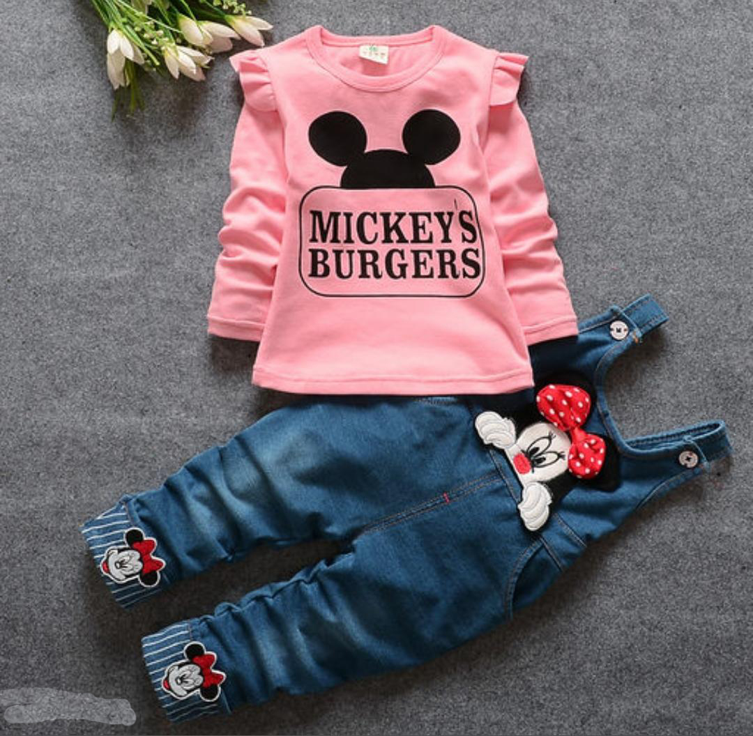 Mickey Dungaree Set