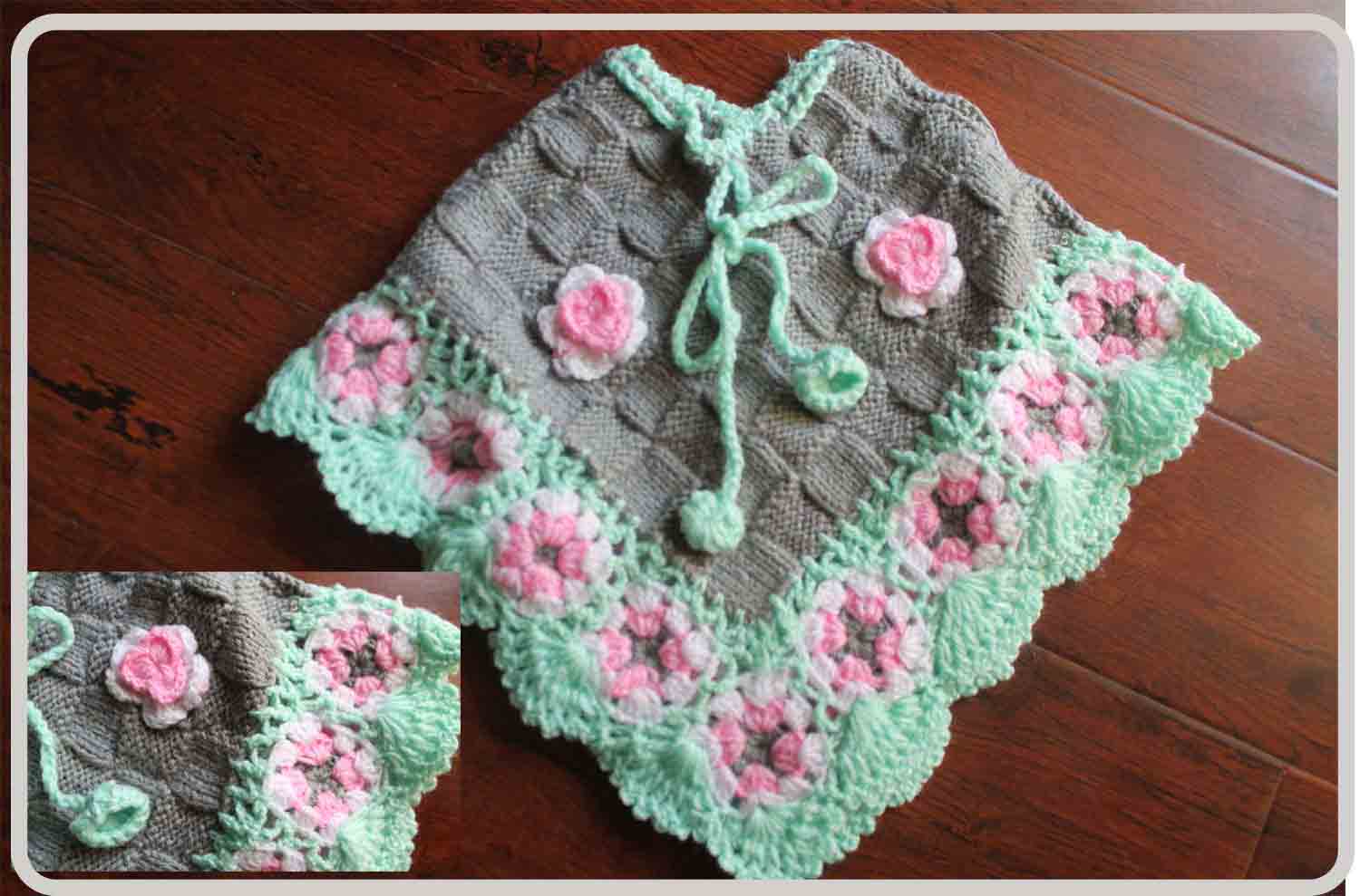 Multicolored Knitted Poncho