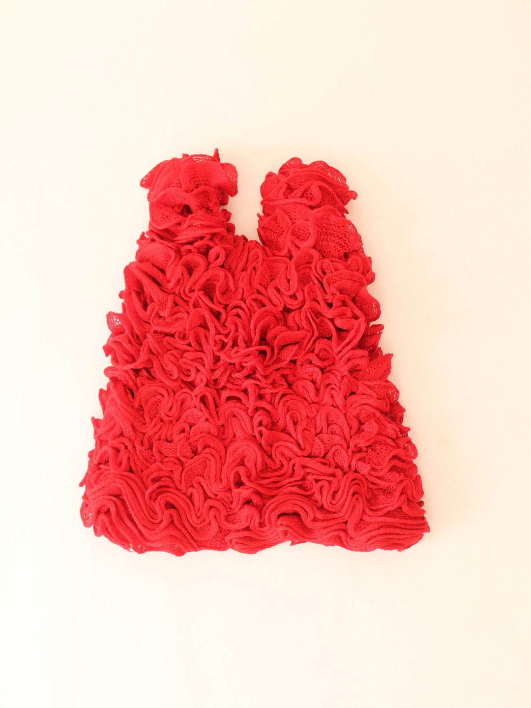 Newborn Ruffled Winterwear Girl Dress - Red