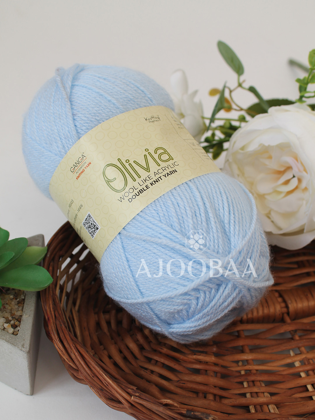 Ganga Olivia 100 grams - Shade OLV002 - Sky Blue