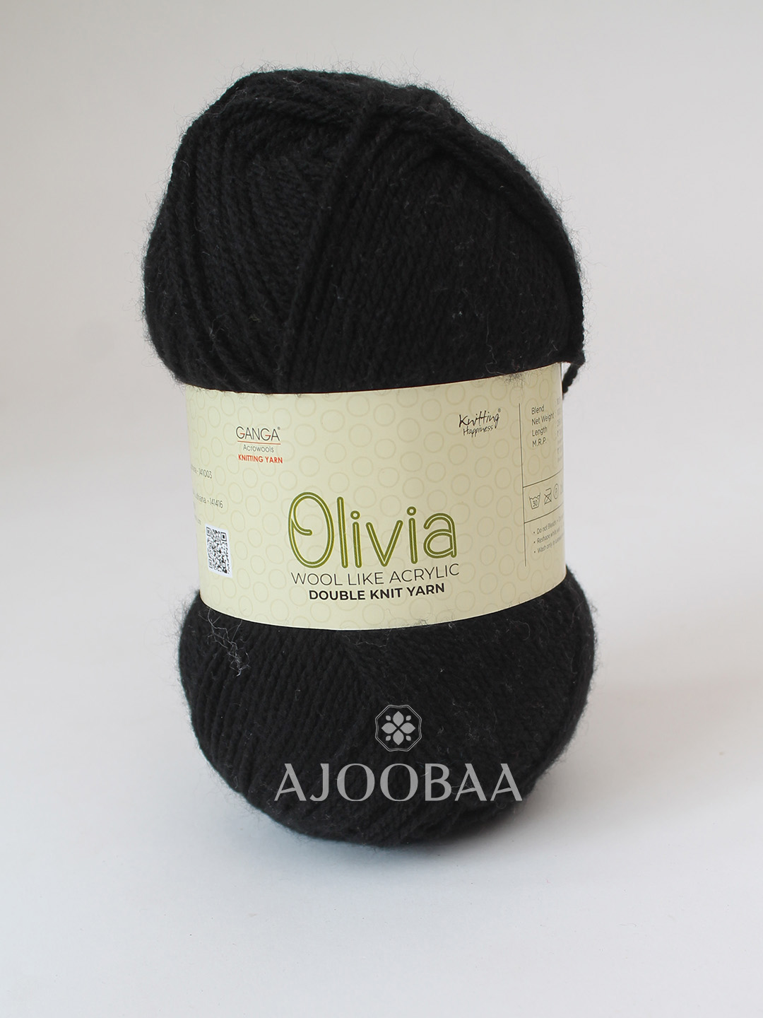 Ganga Olivia 100 grams - Shade OLV006 - Jet Black