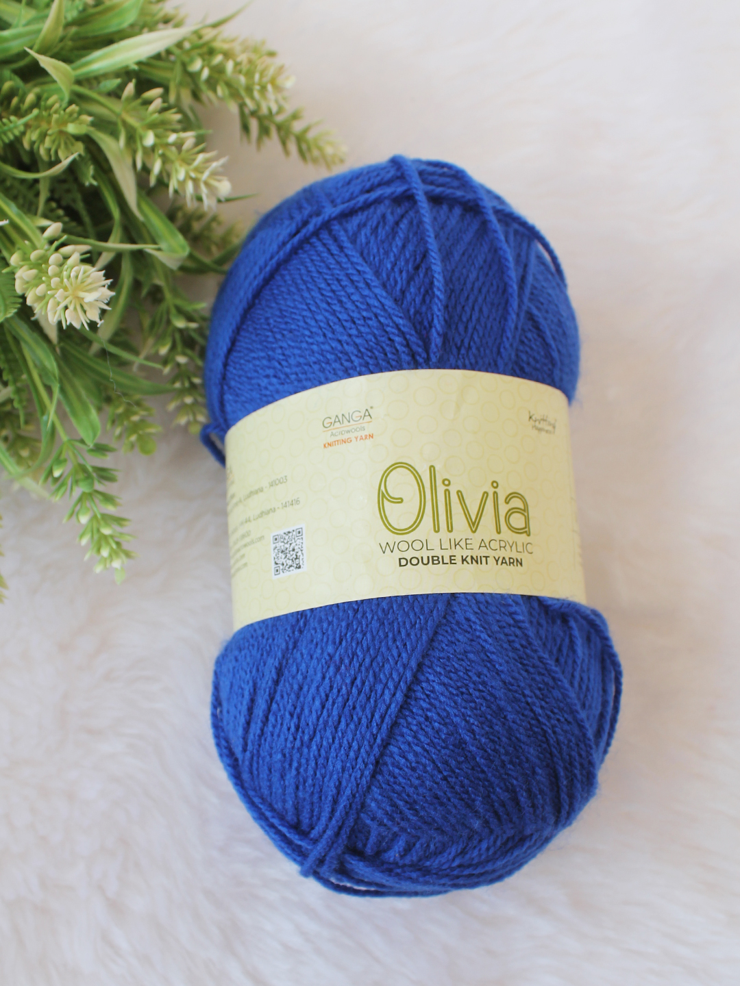 Ganga Olivia 100 grams - Shade OLV007 - Royal Blue