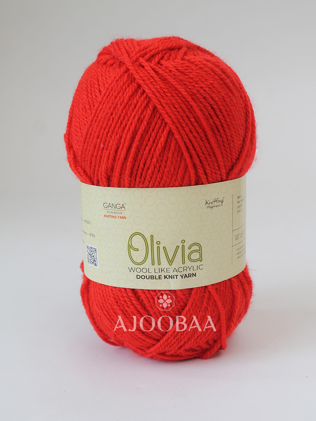 Ganga Olivia 100 grams - Shade OLV008 - Tomato Red
