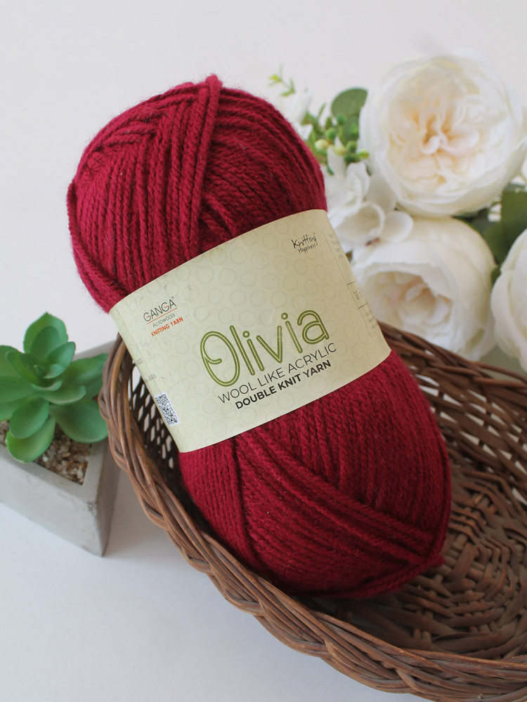 Image of Ganga Olivia 100 grams - Shade OLV012 - Crimson