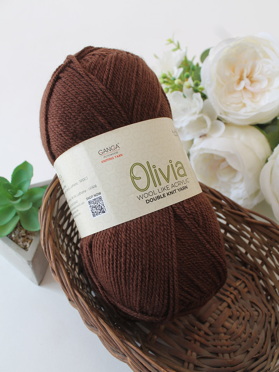 Ganga Olivia 100 grams - Shade OLV014 - Chocolate