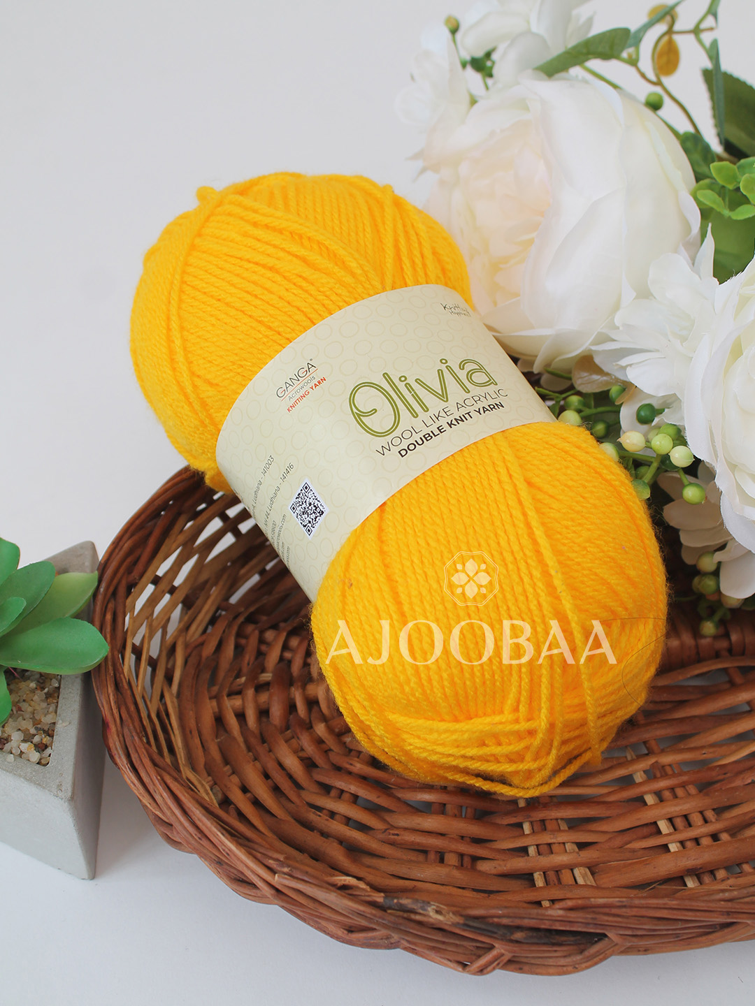 Ganga Olivia 100 grams - Shade OLV015 - Sun Yellow