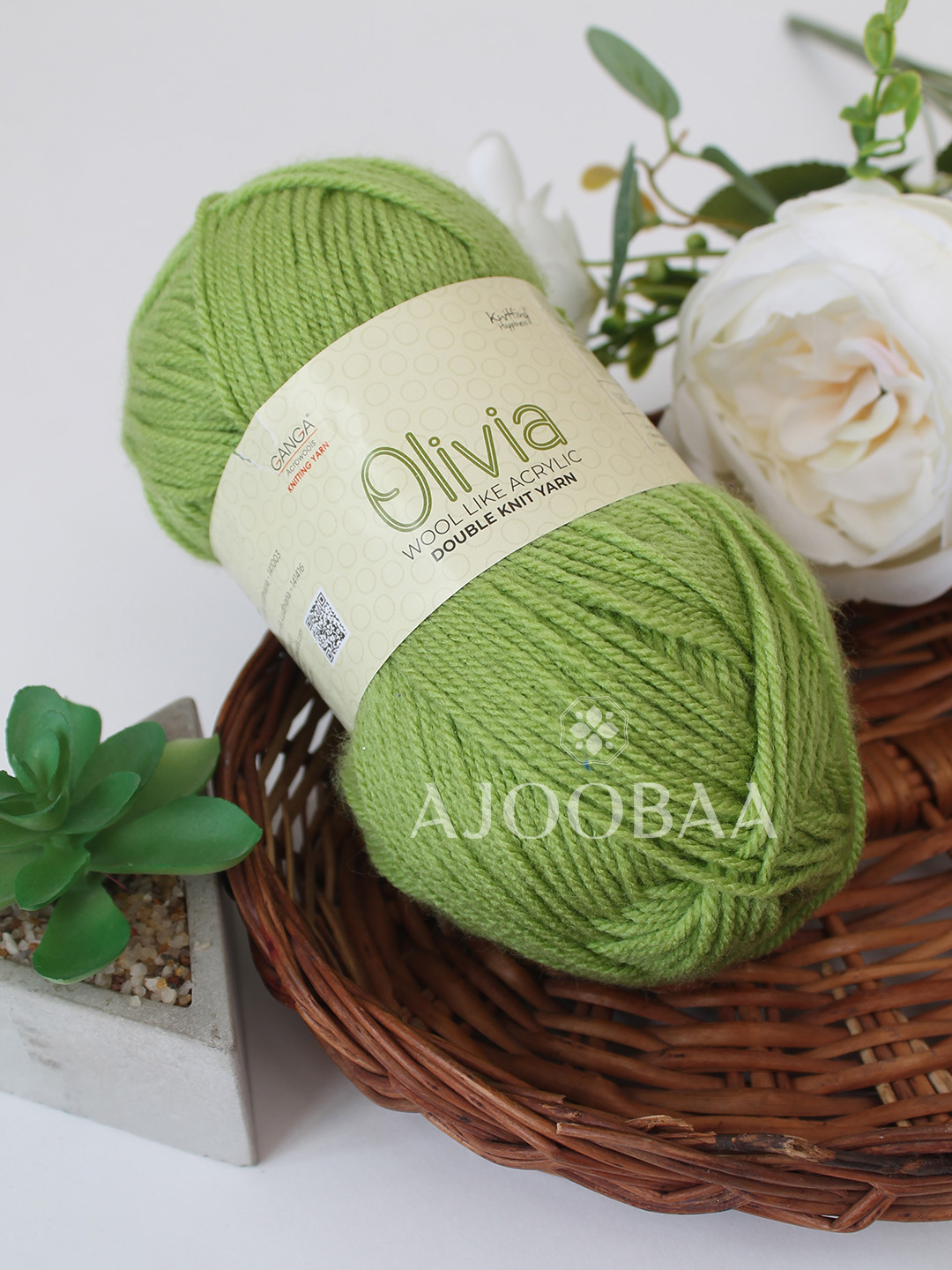 Ganga Olivia 100 grams - Shade OLV016 - Light Green