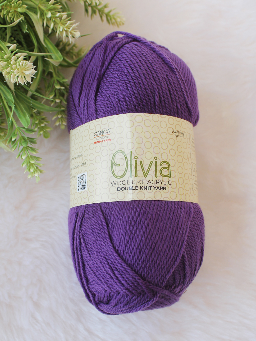 Ganga Olivia 100 grams - Shade OLV018 - Witch Purple