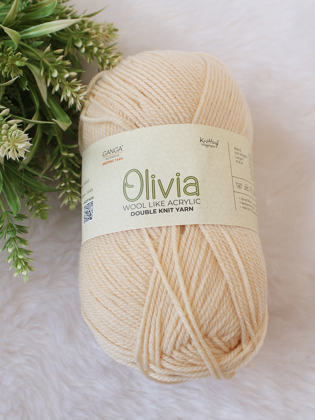 Ganga Olivia 100 grams - Shade OLV020 - Butter