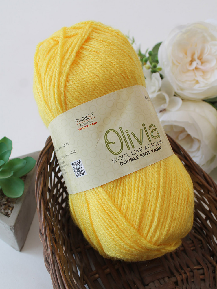 Image of Ganga Olivia 100 grams - Shade OLV023 - Lemon