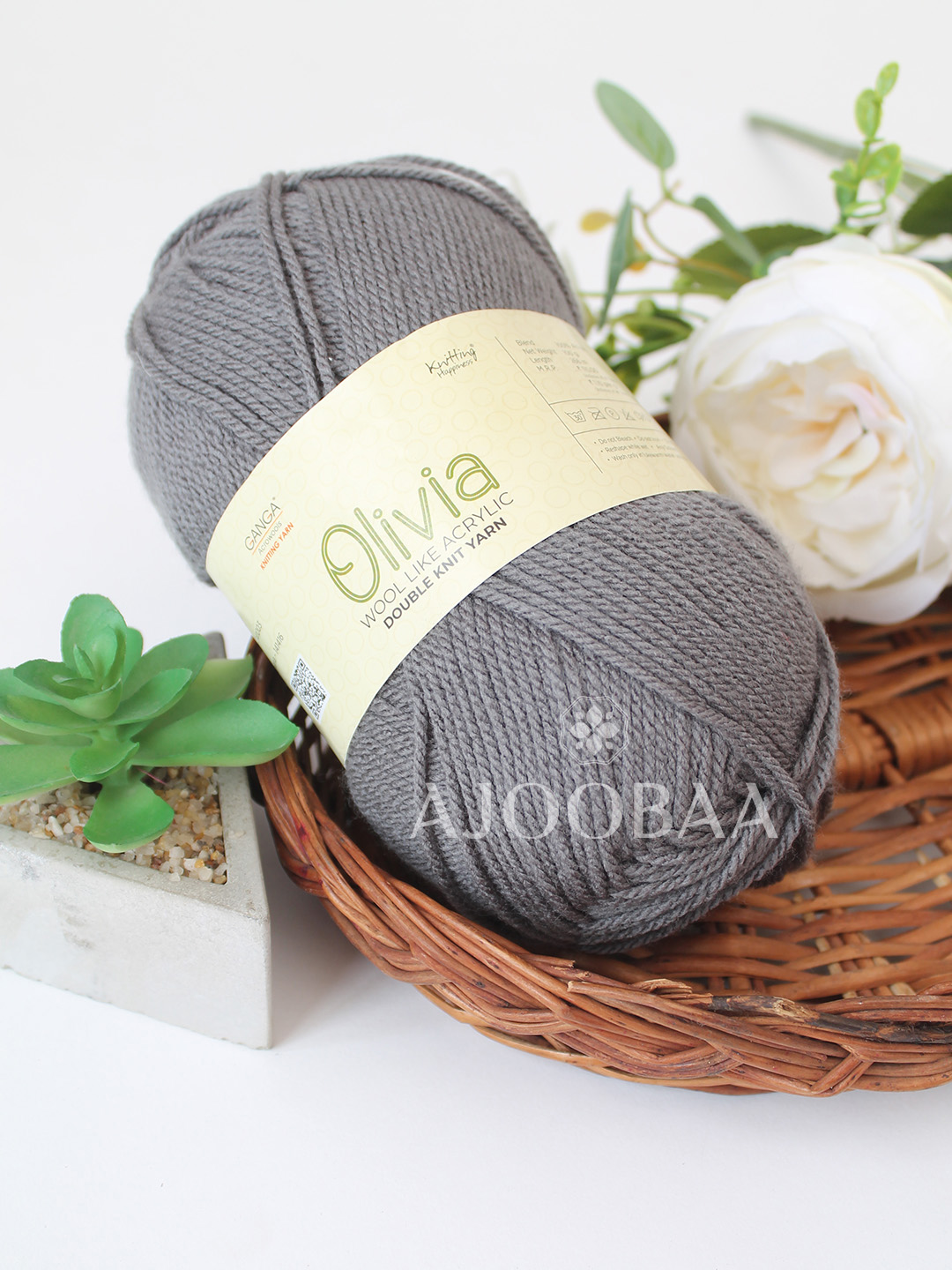 Ganga Olivia 100 grams - Shade OLV027 - Slate Grey