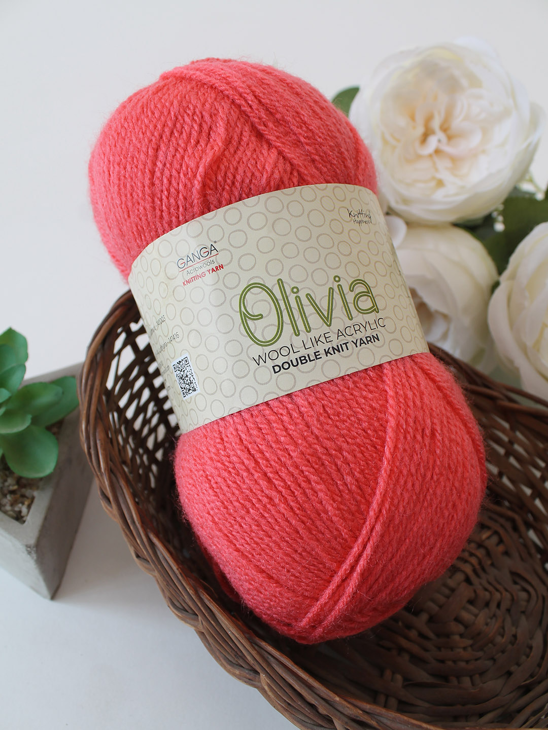 Ganga Olivia 100 grams - Shade OLV035 - Living Coral