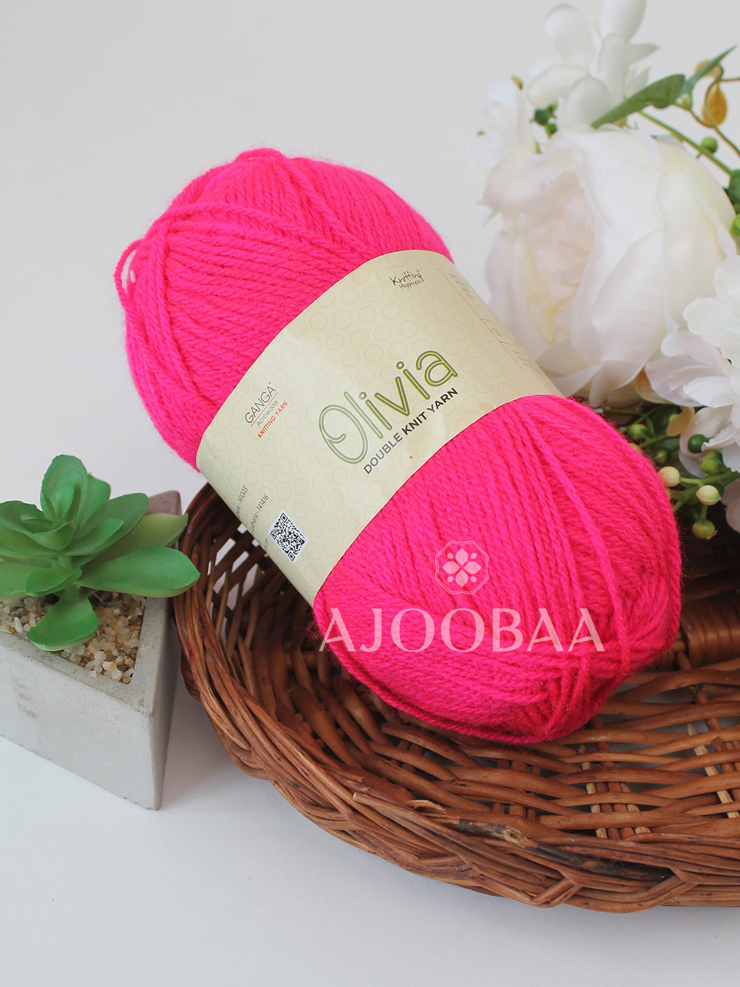 Ganga Olivia 100 grams - Shade OLV037 - Poppy Fuchsia