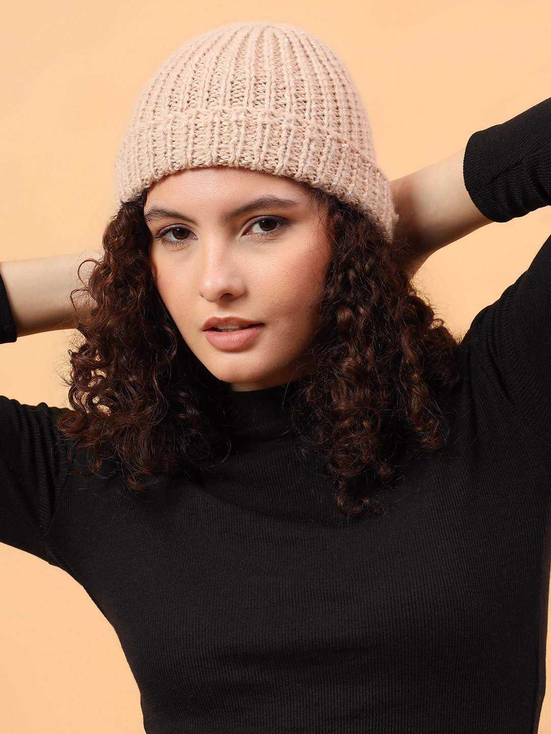 Velvery Merino Sustainable Self Design Cap - Beige