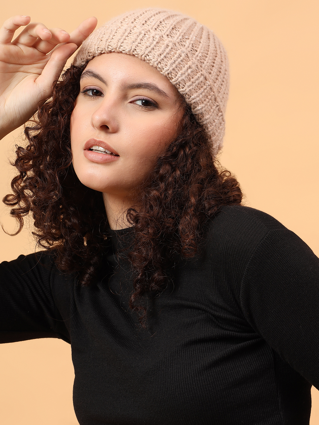 Velvery Merino Sustainable Self Design Cap - Beige