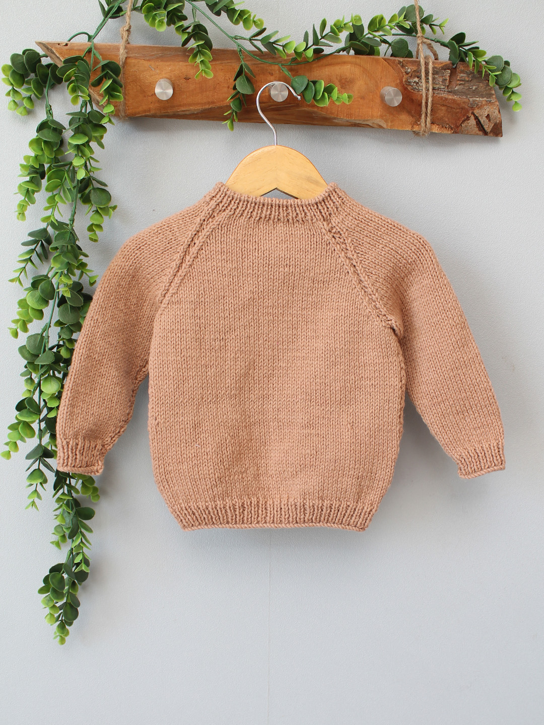 Woonie Handknitted Embroidered Merino Pullover  - Beige