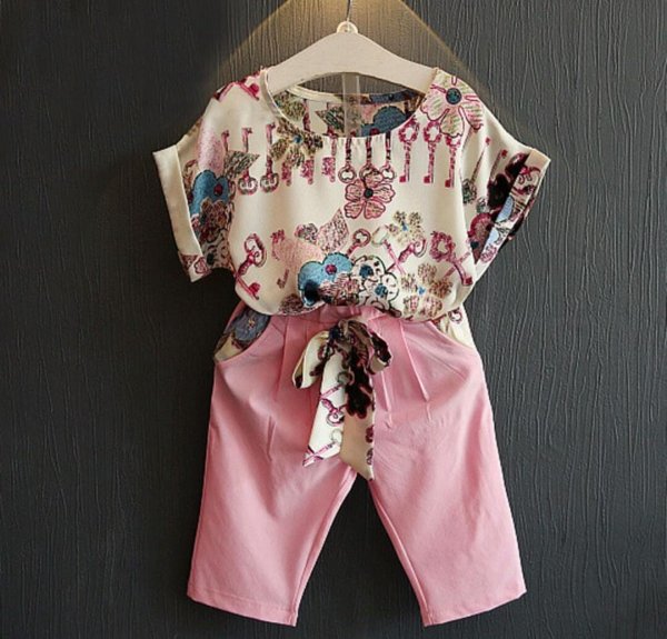 Image of Pink Matching Abstract Print Set