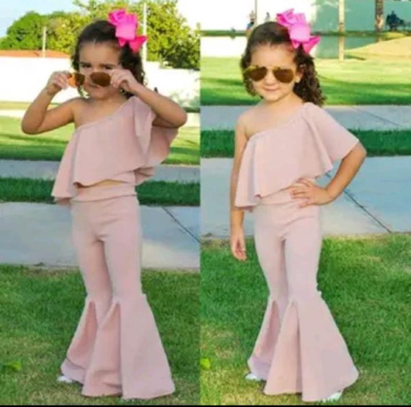 Image of Pink One Shoulder Set
