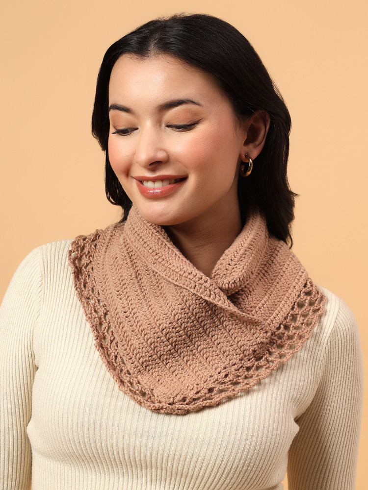 Image of Velvery Merino Sustainable Self Design Neckwarmer - Beige