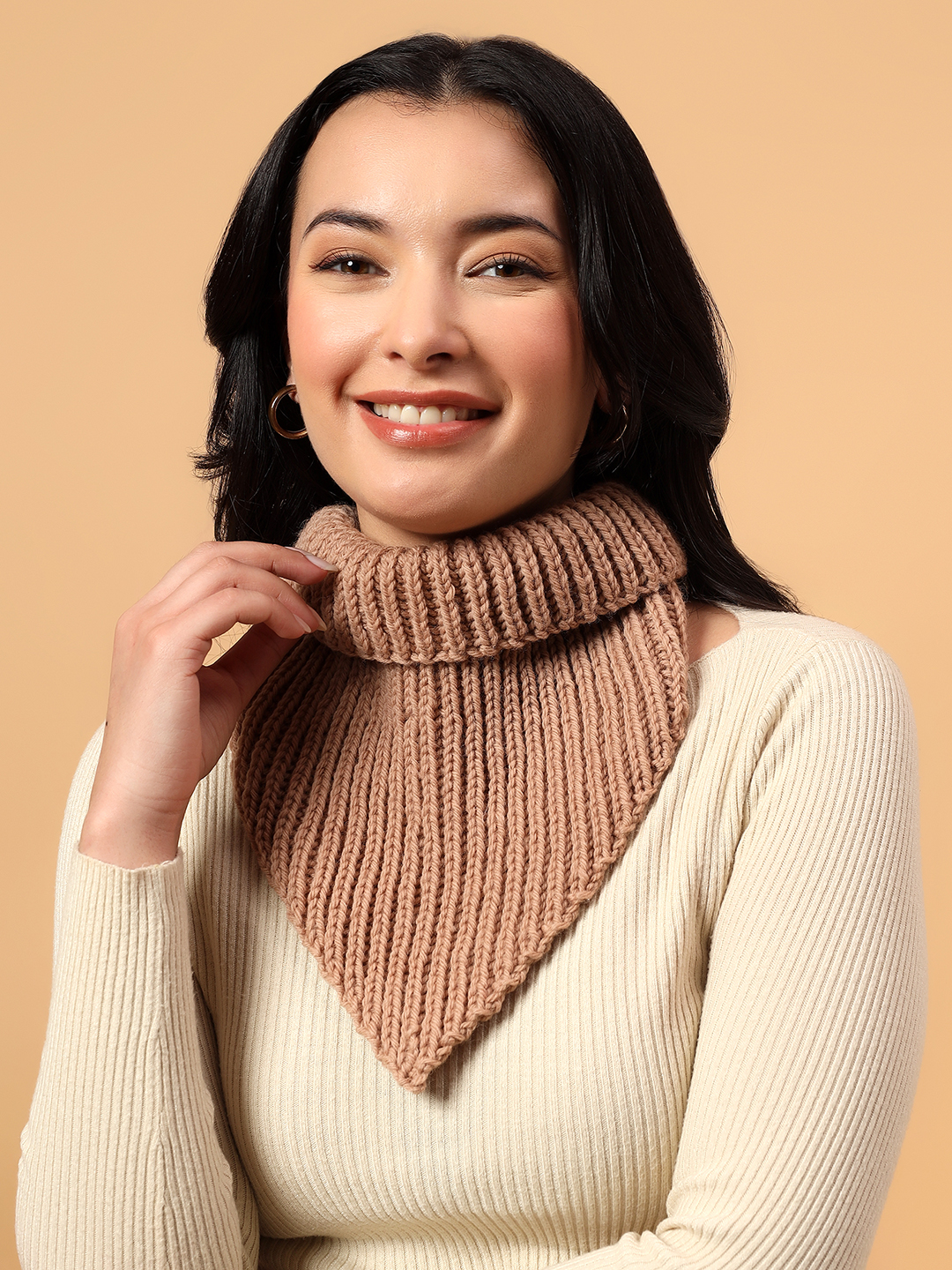 Pure Wool Neckwarmer - Beige
