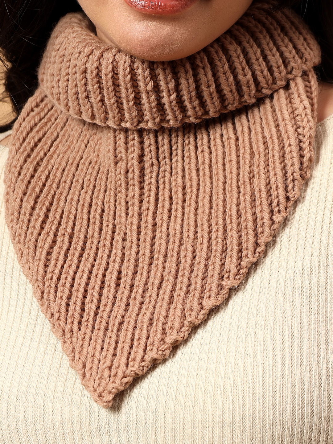 Pure Wool Neckwarmer  Beige