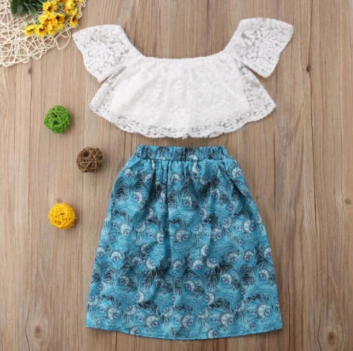 Pretty Lace White top With Stylish Bottom
