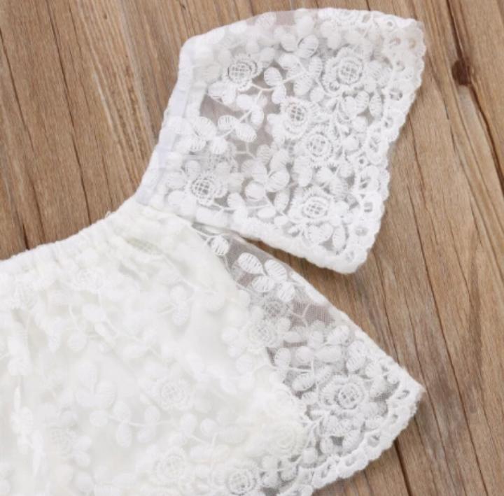 Pretty Lace White top With Stylish Bottom