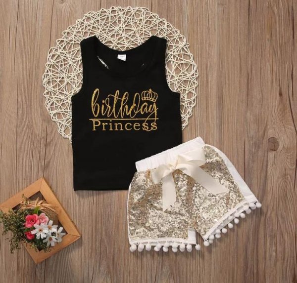 Image of Princess Top With Sequin Short