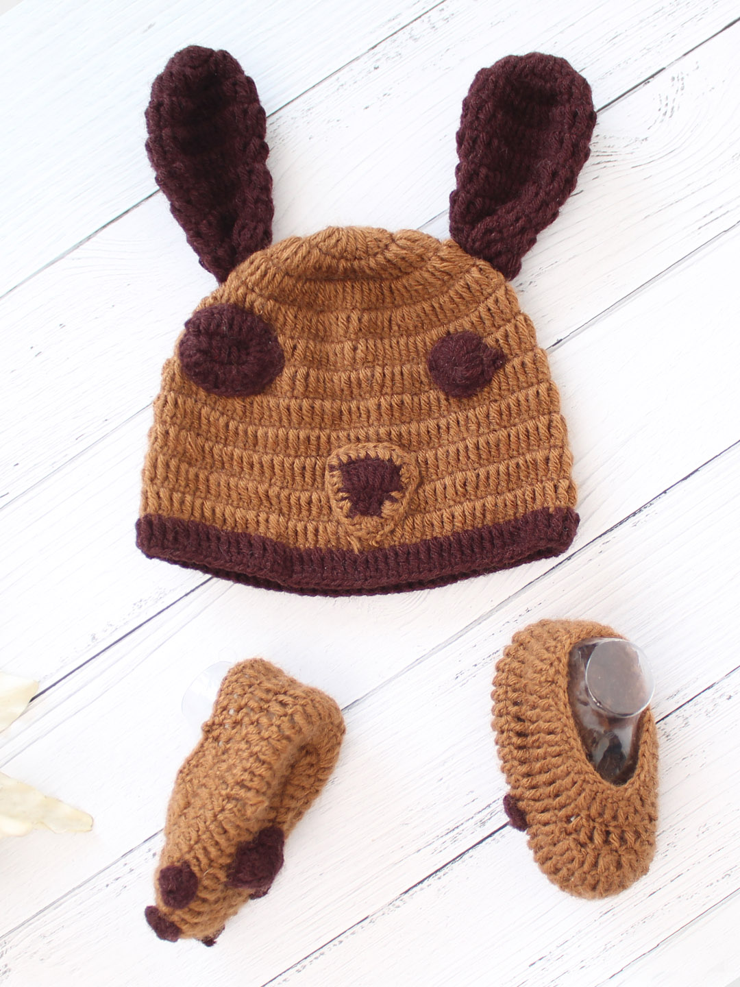 Puppy Photo Props - Brown Newborn Outfit for Photoshoot