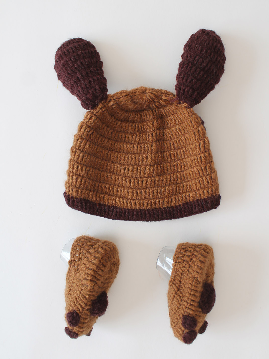 Puppy Photo Props - Brown Newborn Outfit for Photoshoot