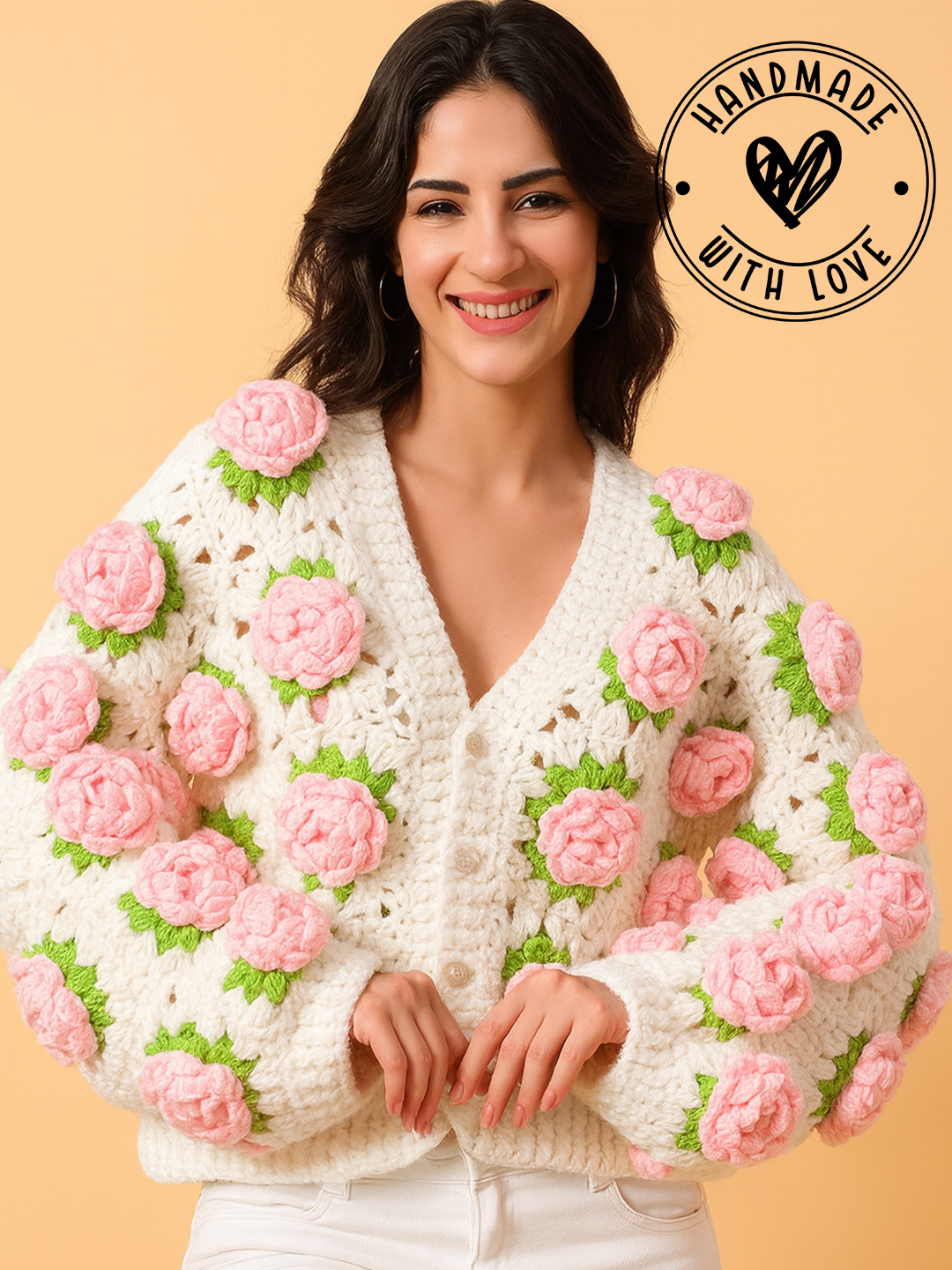 Crochet Rose Sweater