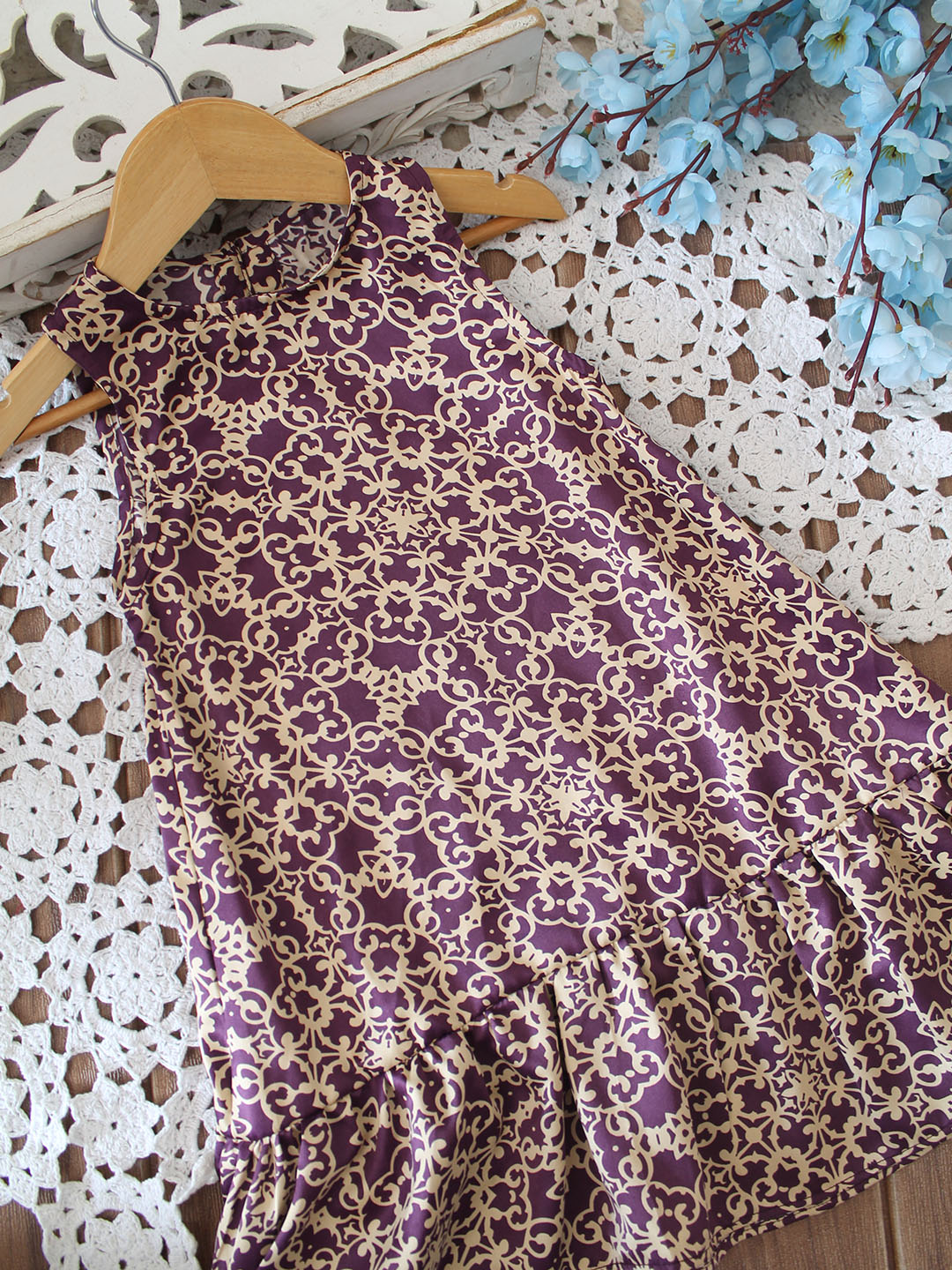 Qvink Printed Summer Dress  Purple