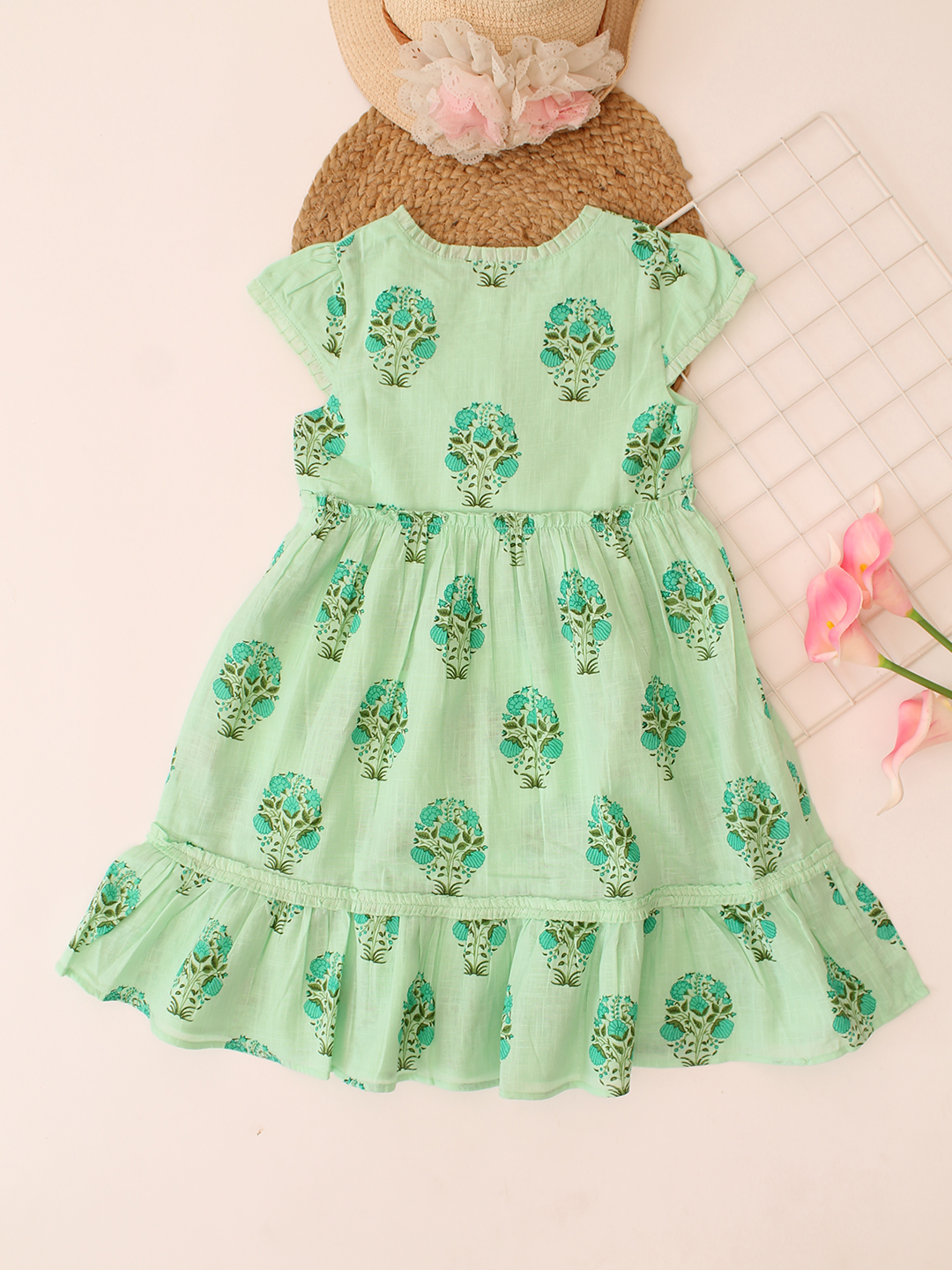 Qvink Printed Summer Dress - Green