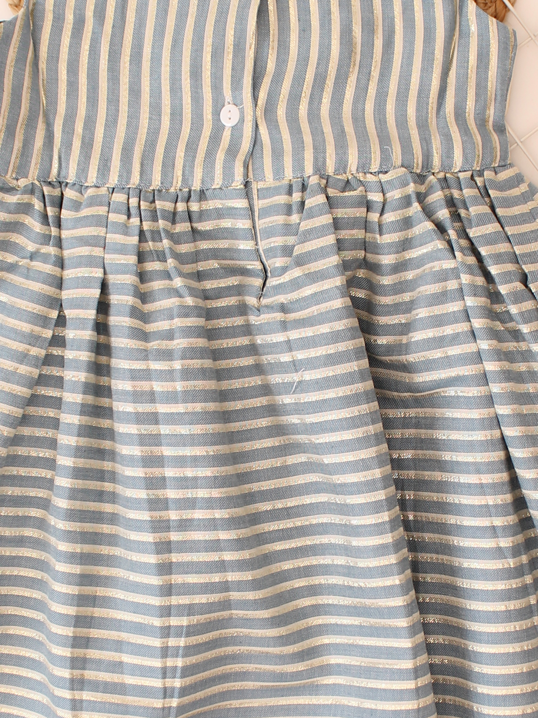 Qvink Striped Bow Detailed Dress - Blue