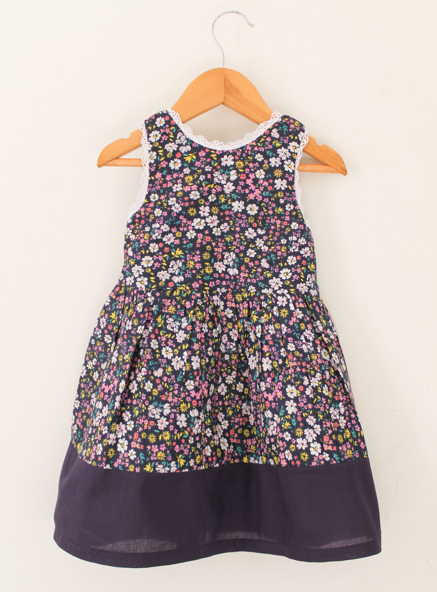 Qvink Floral Printed Dress  Navy
