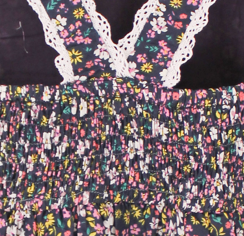 Qvink Floral Printed Dress  Navy