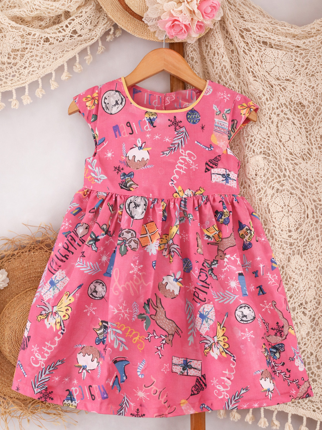 Qvink Multi Printed Dress - Pink