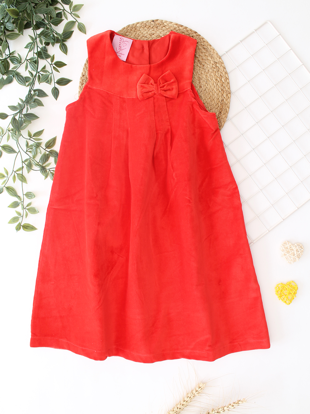 Qvink Bow Detailed Casual Dress  Red
