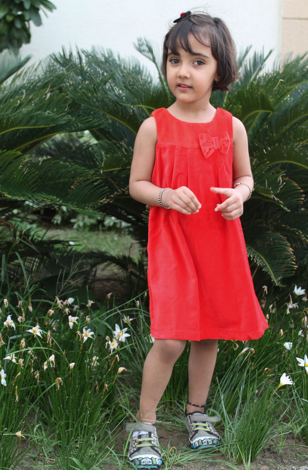 Qvink Bow Detailed Casual Dress  Red