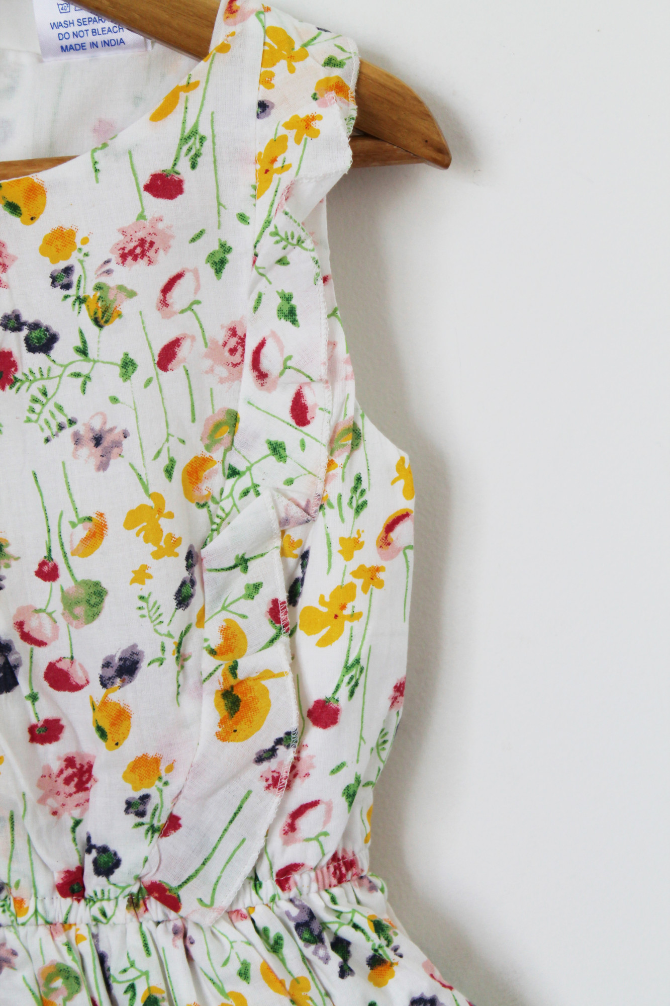 Qvink Floral Printed Casual Dress  White