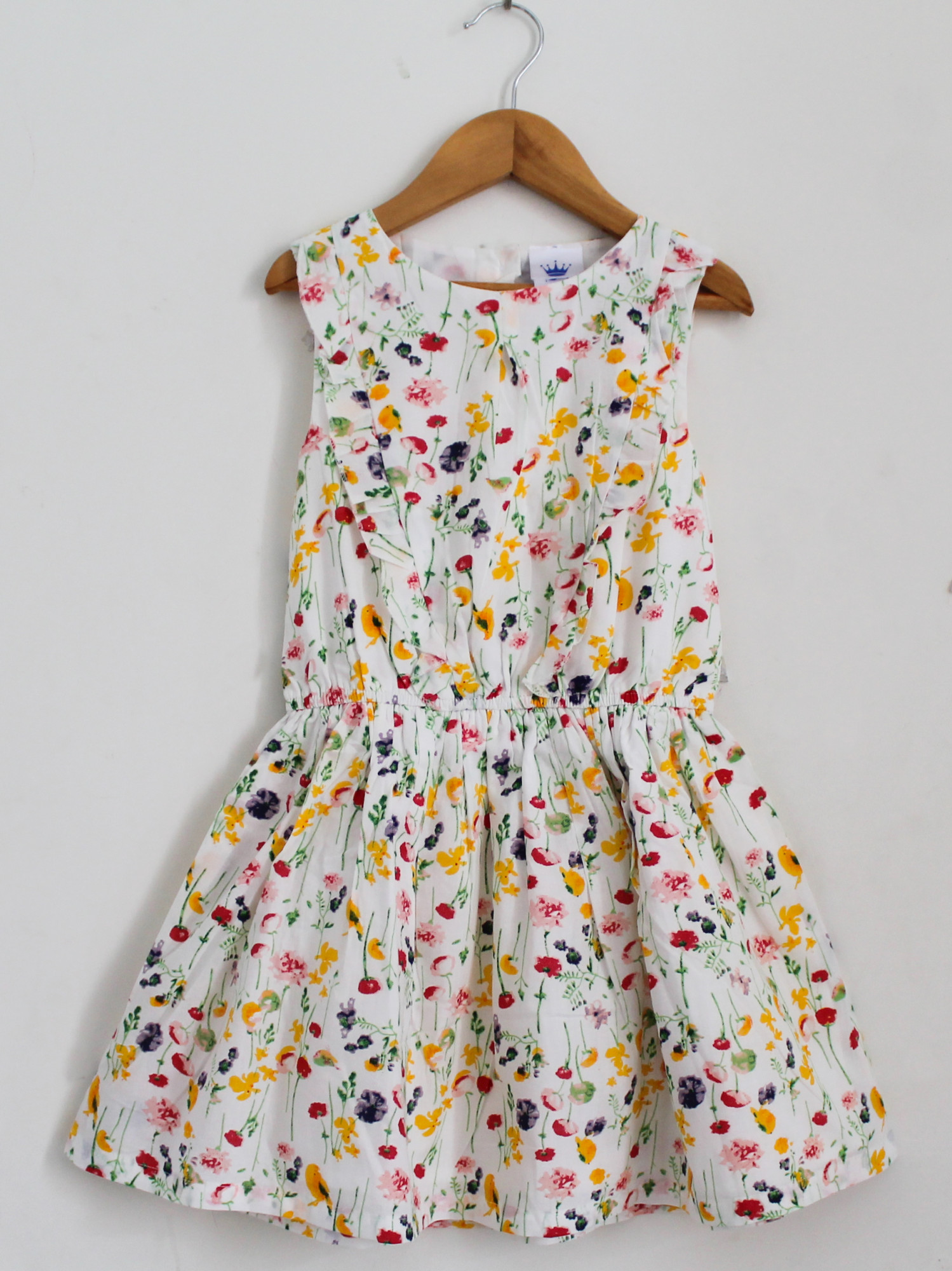 Qvink Floral Printed Casual Dress  White