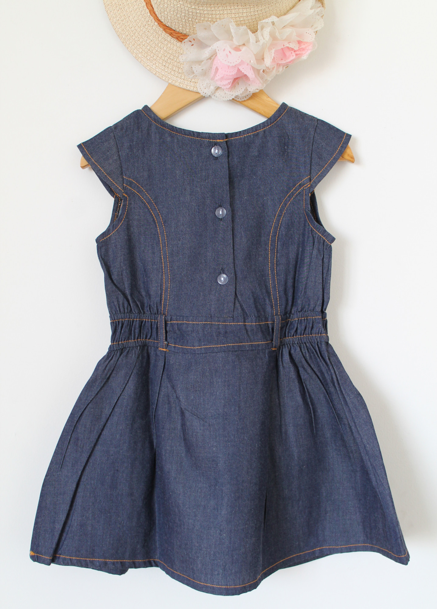 Qvink Embroidered Casual Dress  Blue
