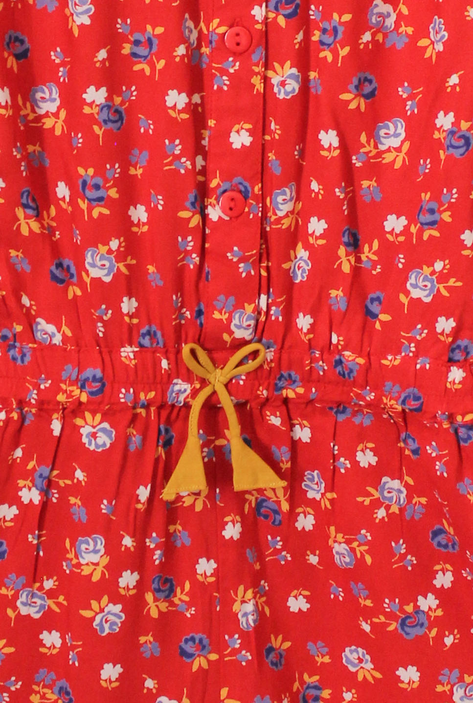 Qvink Floral Printed Playsuit  Red